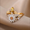 A Little Sunshine for Stressful Days - Sunflower Calm Ring