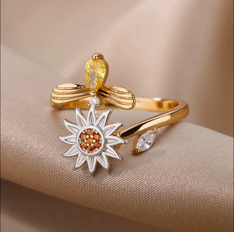 Sunflower Calm Anxiety Ring