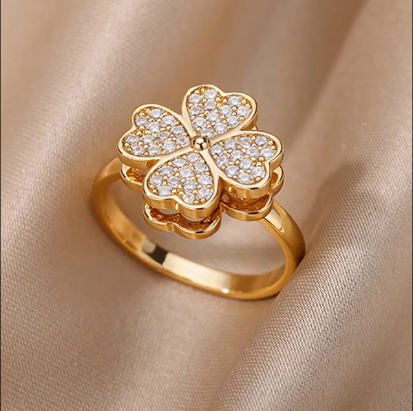 Calm Your Mind in Style - Four Hearts Elegance Ring