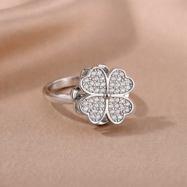 Calm Your Mind in Style - Four Hearts Elegance Ring